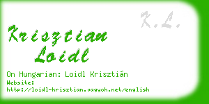 krisztian loidl business card